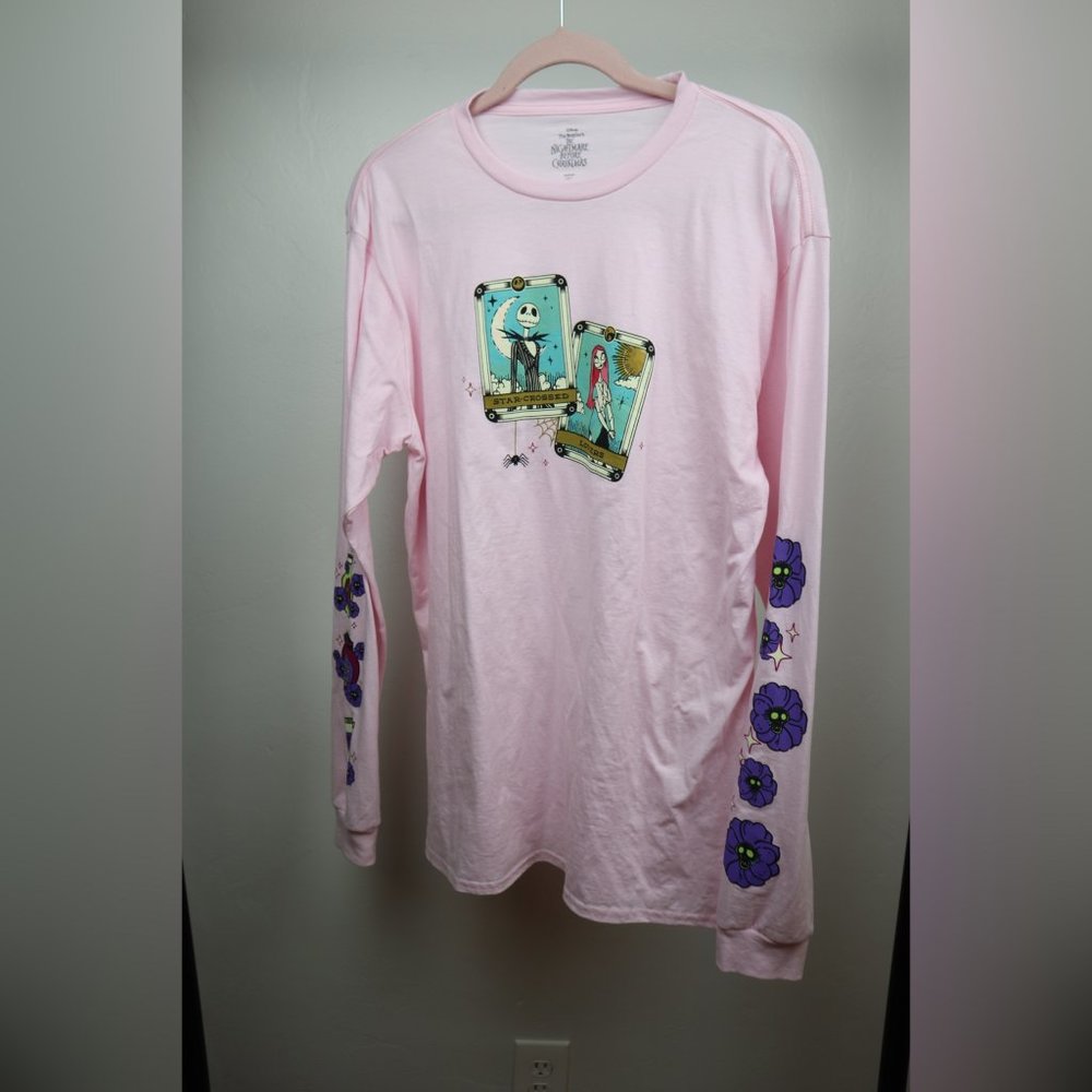Disney Nightmare Before Christmas Jack & Sally Tarot Long Sleeve Shirt L - Picture 2 of 12